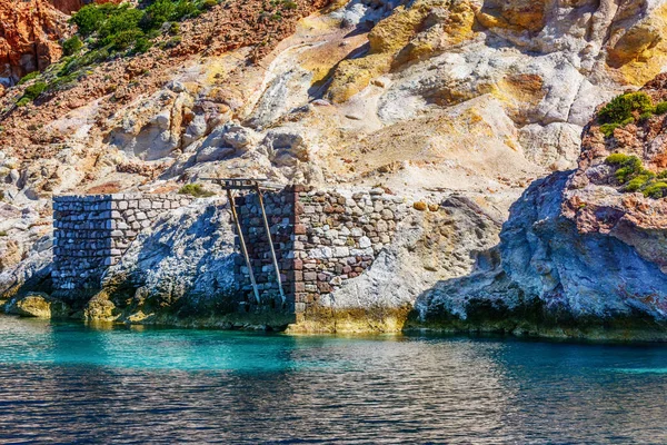 Insel Milos - Kykladen, traditionelles Fischerdorf — Stockfoto