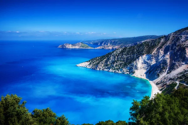 หาด Myrtos, Kefalonia กรีก — ภาพถ่ายสต็อก