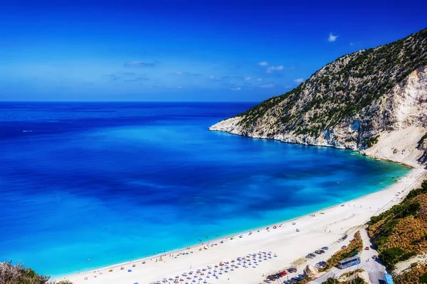 Pláž Myrtos, Kefalonia Řecko — Stock fotografie