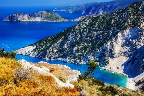 Myrtos beach, Kefalonia Grekland — Stockfoto