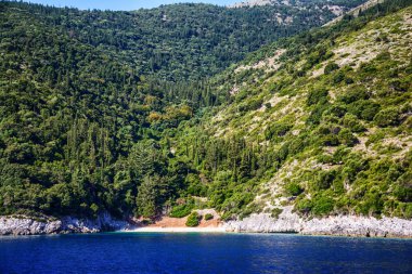 Deniz manzaraları yakınındaki Fiscardo, Kefalonia, Yunanistan