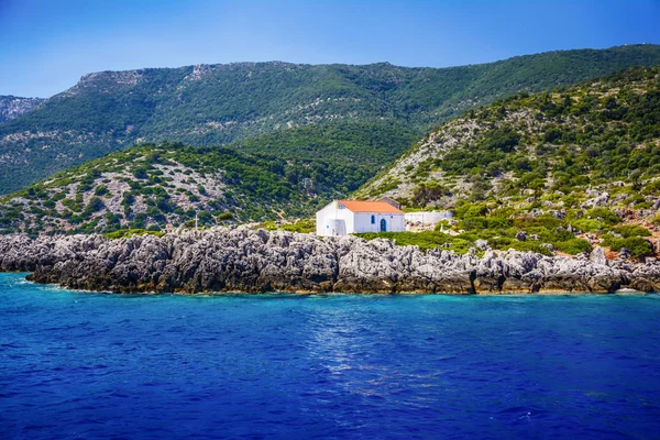 イサカ島ギリシャの海の風景 — ストック写真