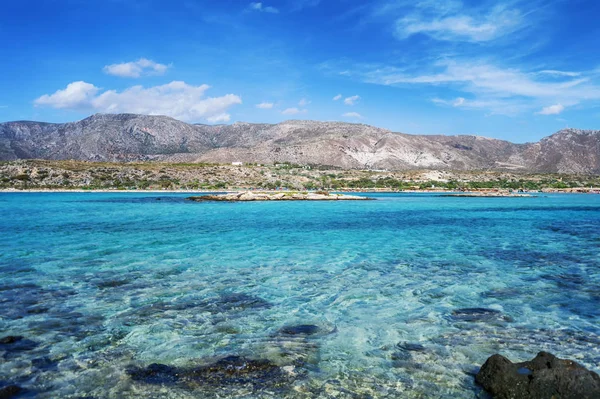 Berühmter elafonisi strand, beton, griechenland — Stockfoto