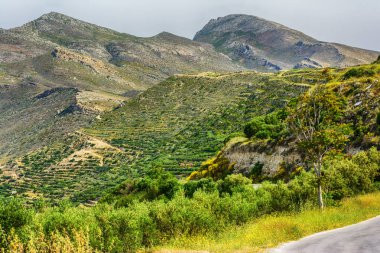 Falasarna plaj manzara, Crete Island, Yunanistan
