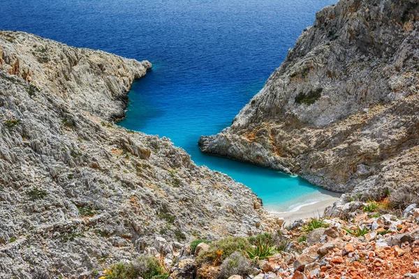 Spiaggia di Seitan limania o Stefanou, Creta — Foto Stock