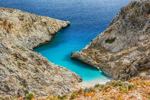 Spiaggia di Seitan limania o Stefanou, Creta — Foto Stock