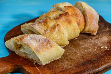 Ayrıntılı olarak taze dilimlenmiş ekmek