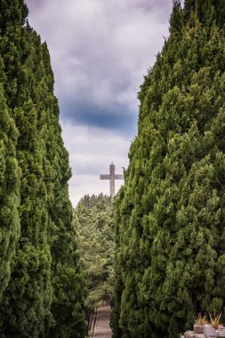Mount Filerimos Rhodes island, Yunanistan, Avrupa konusunda dev çapraz