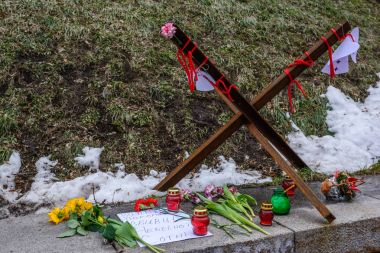 Kiev, Ukrayna - 21 Şubat 2015: 1 haysiyet devriminin yıldönümü