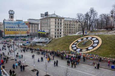 Kiev, Ukrayna - 21 Şubat 2015: 1 haysiyet devriminin yıldönümü