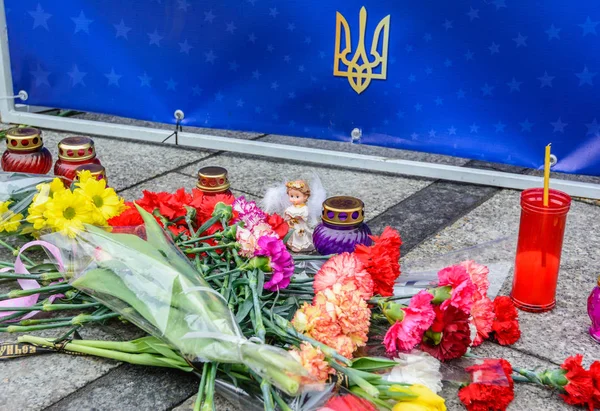 Kiev, Ukrayna - 21 Şubat 2015: 1 haysiyet devriminin yıldönümü