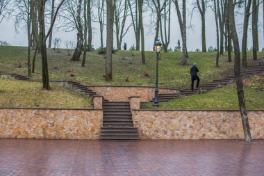 Mejigirya, Ukrayna - 22 Şubat 2014: 1 gün zaman Yanukovich Ukrayna terk etti ve onun ikamet tüm insanlar için ücretsizdir