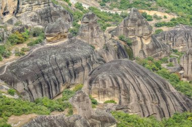Meteora Manastırı inanılmaz kayalar ve görünüm. Yunanistan