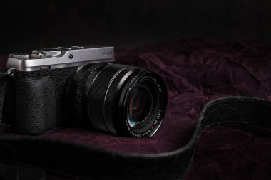 Kyiv, Ukraine: 16 DECEMBER 2019 Isolated Fujifilm camera