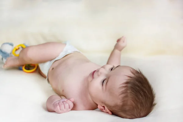 Little Baby Boy Playing His Favorite Toy — Stock Photo, Image