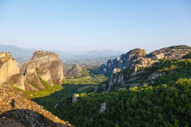 Manastır Meteora peyzaj, Kalambaka, Yunanistan