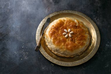Bakır palte, ifade için alan üzerinde Fas bastilla