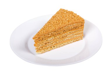 Kırpma yolu ile beyaz arka plan üzerinde izole tatlım pasta