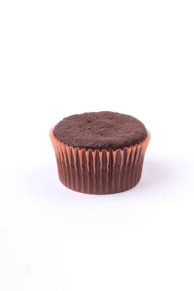 Muffin chocolate on white background — Stock Photo, Image
