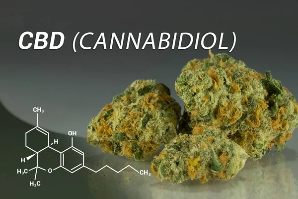КБР | Cannabidiol | Медична марихуана | Конопель — стокове фото