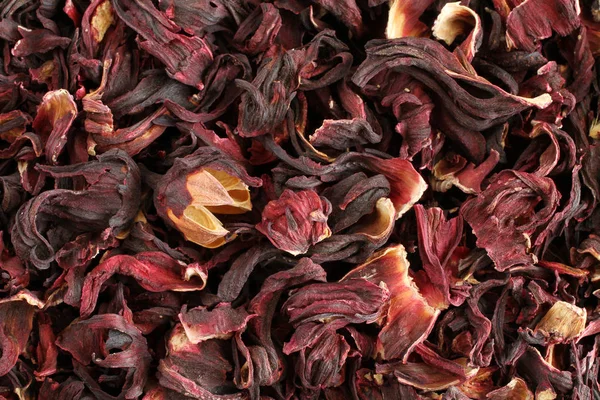Hibiscus flowers leaves situated irregularly. Closeup. Background — Stock Photo, Image