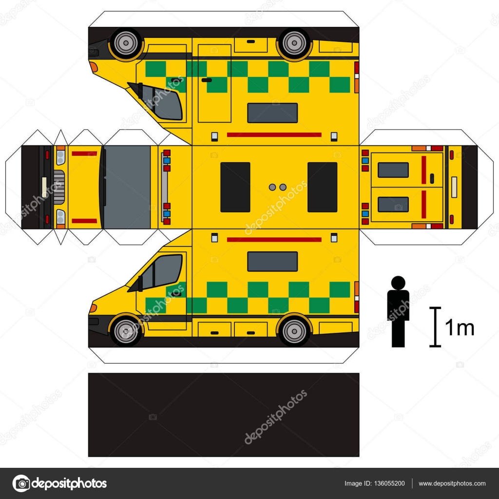 Immagini vettoriali stock di Modello di ambulanza | DepositPhotos, image size:1024x1024