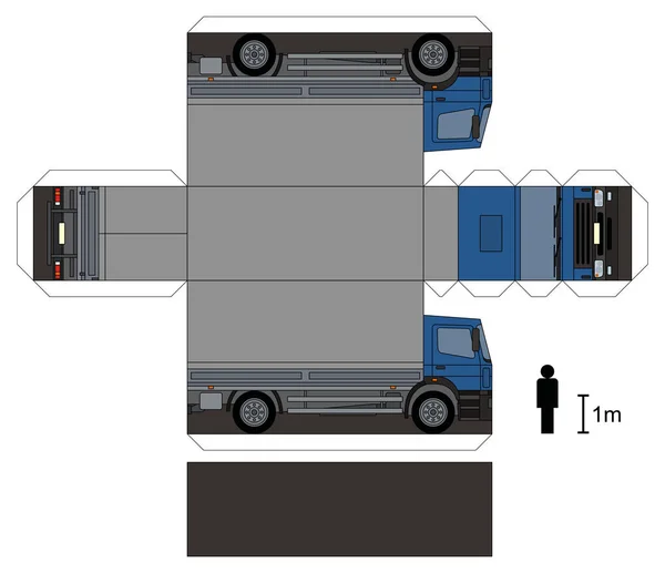 Modello di carta di un camion — Vettoriale Stock