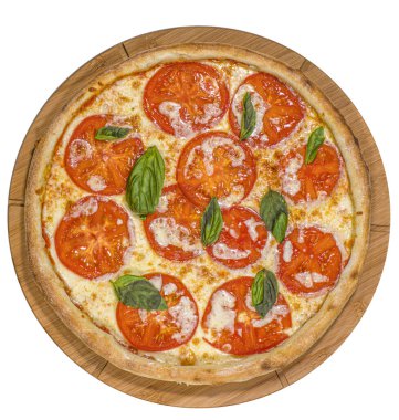 Margarita pizzası tahtada