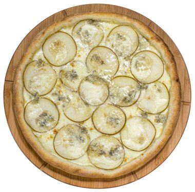 Armut ve Gorgonzola ile pizza.