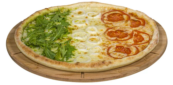 Pizza Bandeira Italiana Quadro Negro — Fotografia de Stock
