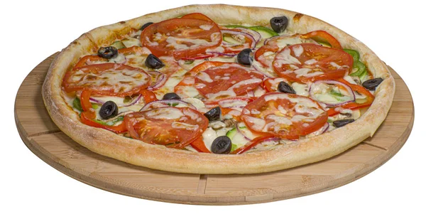 Pizza Vegetariana Tabuleiro — Fotografia de Stock