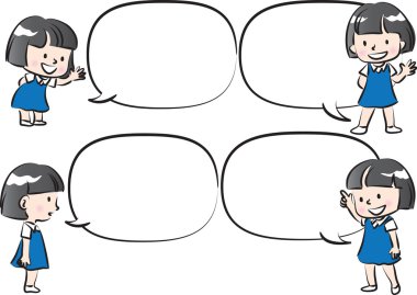 çocuklarla konuşma balonu