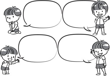 çocuklarla konuşma balonu