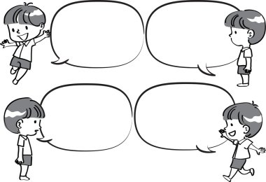 çocuklarla konuşma balonu