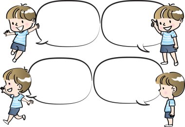 çocuklarla konuşma balonu