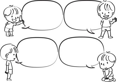 çocuklarla konuşma balonu