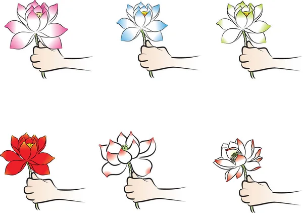 Hand hält Blume — Stockfoto