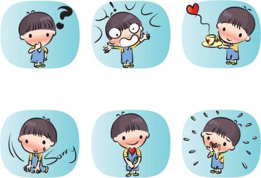 vektör çizim karikatür çocuk seti