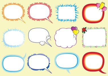 Konuşma balonu seti