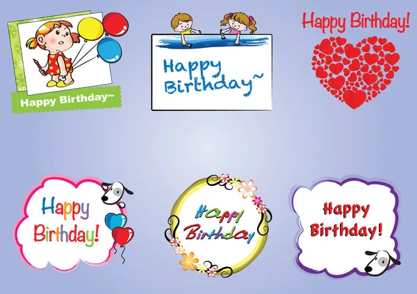 Születésnap kártya beállítása — Stock Fotó
