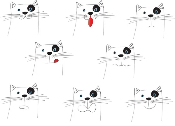 Cat cartoon set — Stock Photo, Image