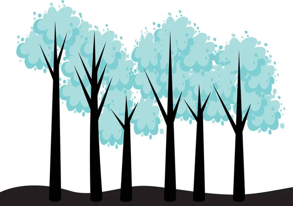 Tall trees drawing — Stock Photo, Image