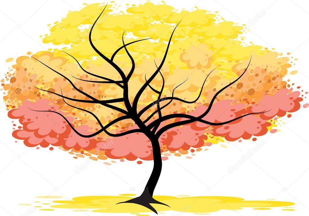 Beautiful big tree drawing — Stock Photo © wenpei 140443582