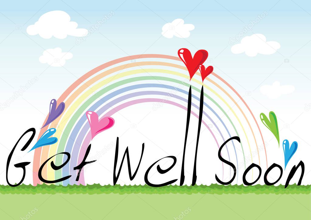 Get well soon greeting card