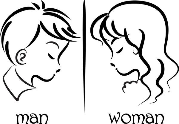 Чоловік і жінка — стоковий вектор