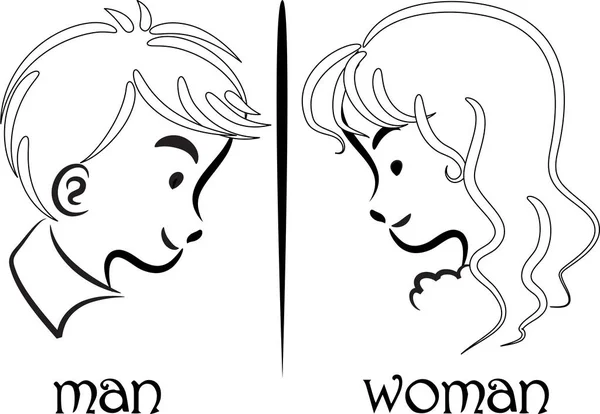 Homme et femme — Image vectorielle