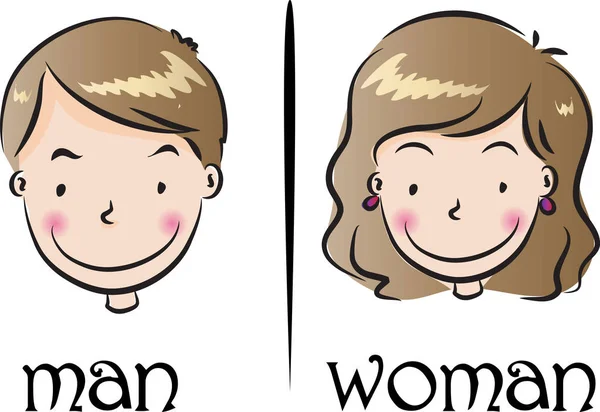 Homme et femme — Image vectorielle