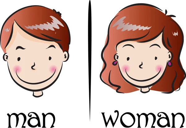 Homme et femme — Image vectorielle