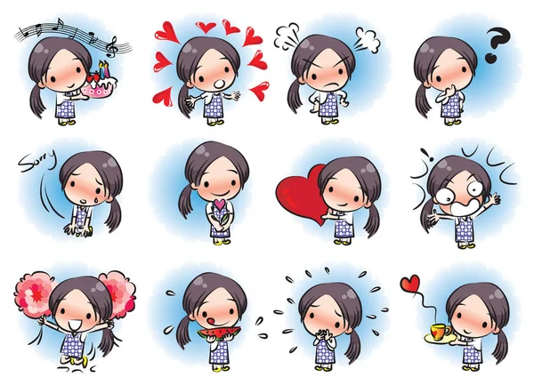 Güzellik yüz set çizim vektör