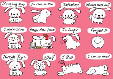 vektör çizim tavşan